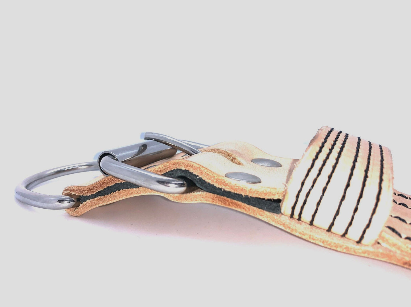 Naturel leder halsband 5cm