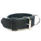 Zwart leder halsband 5cm