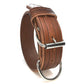 Bruin leder halsband 5cm