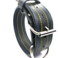 Zwart leder blauw/geel 5cm